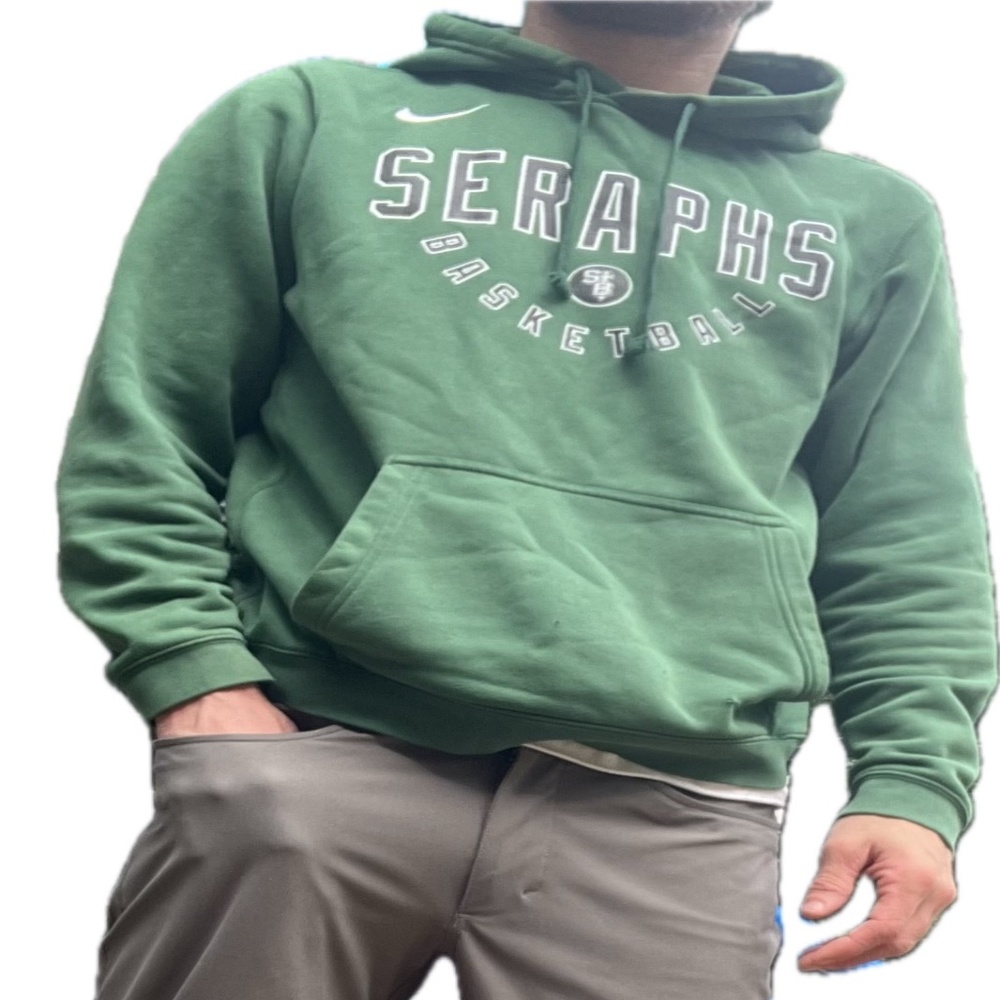 Men’s Nike St. Bonaventure Seraphs Basketball Green Hoodie Sweatshirt Size Small - Picture 5 of 10